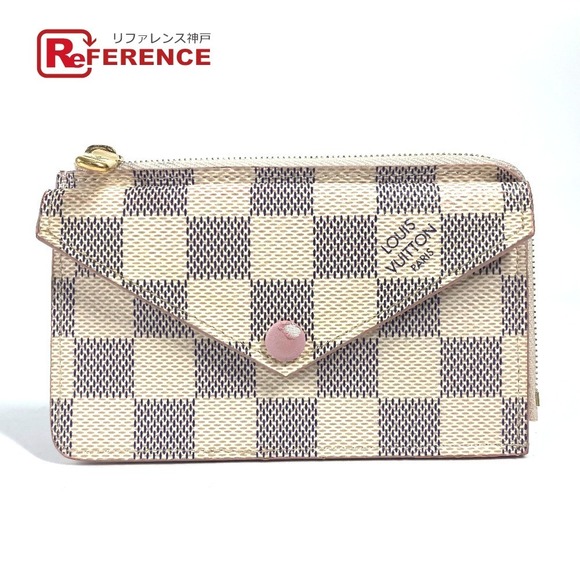 Louis Vuitton pass Wallet pink White Case Carte Porte Rectove Azur - Picture 1 of 9